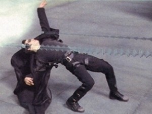 Tony Hills dodges Chris Hoke.