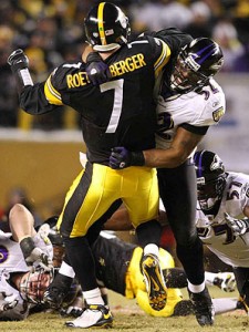 Roethlisberger is sacked....again.